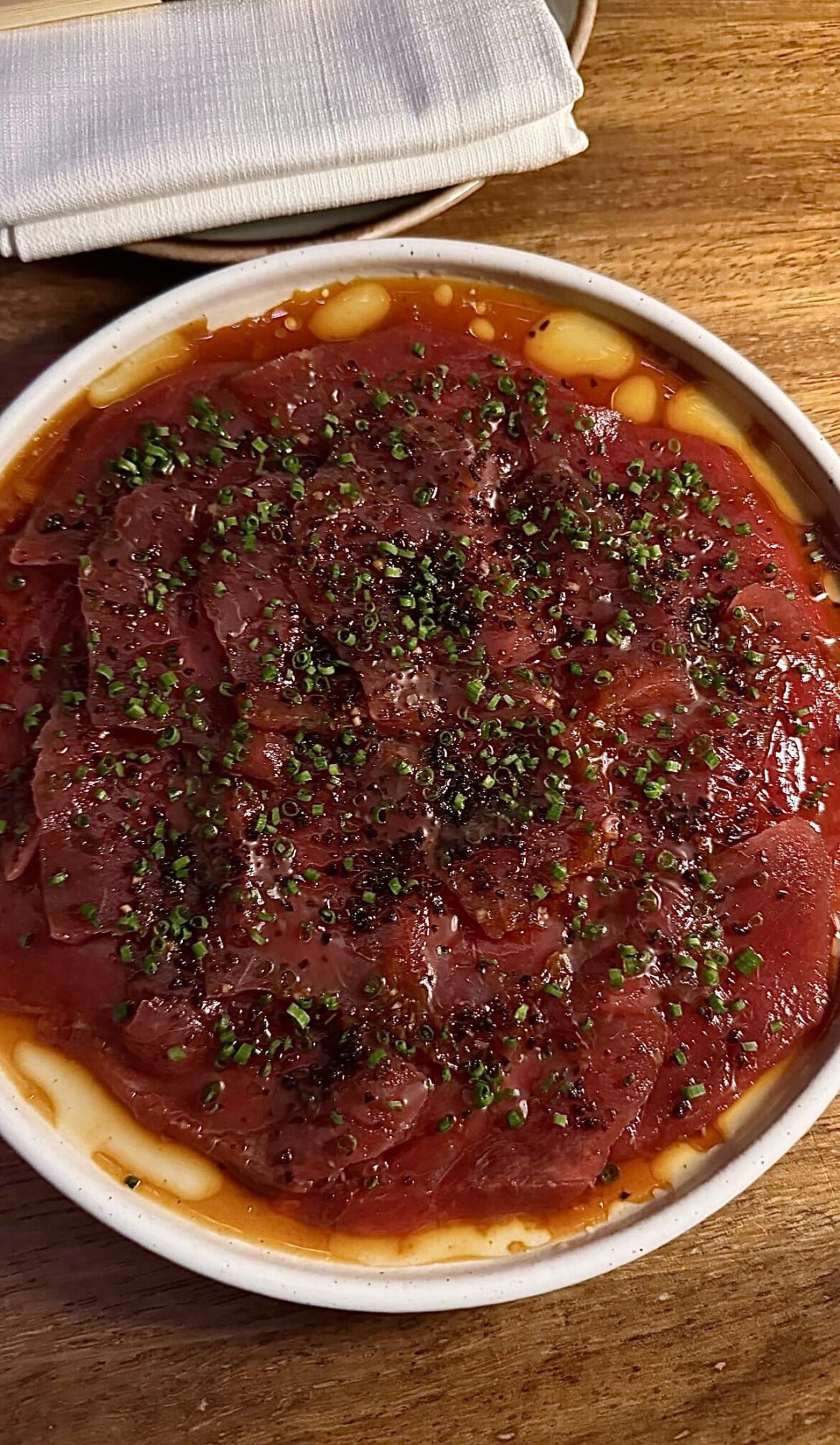 Beef carpaccio