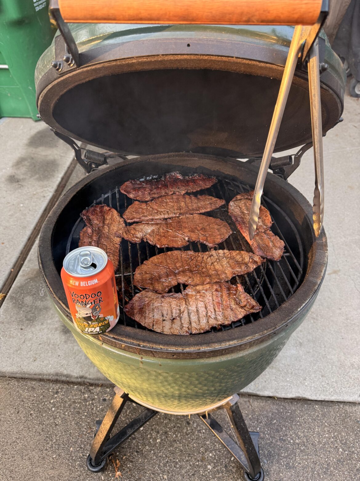 Carne asada on the egg