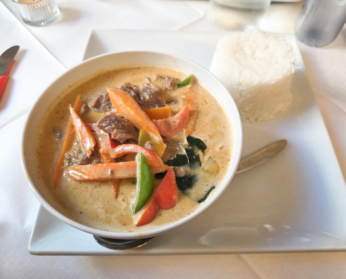 Gang Panang at a Thai restaurant in Copenhagen