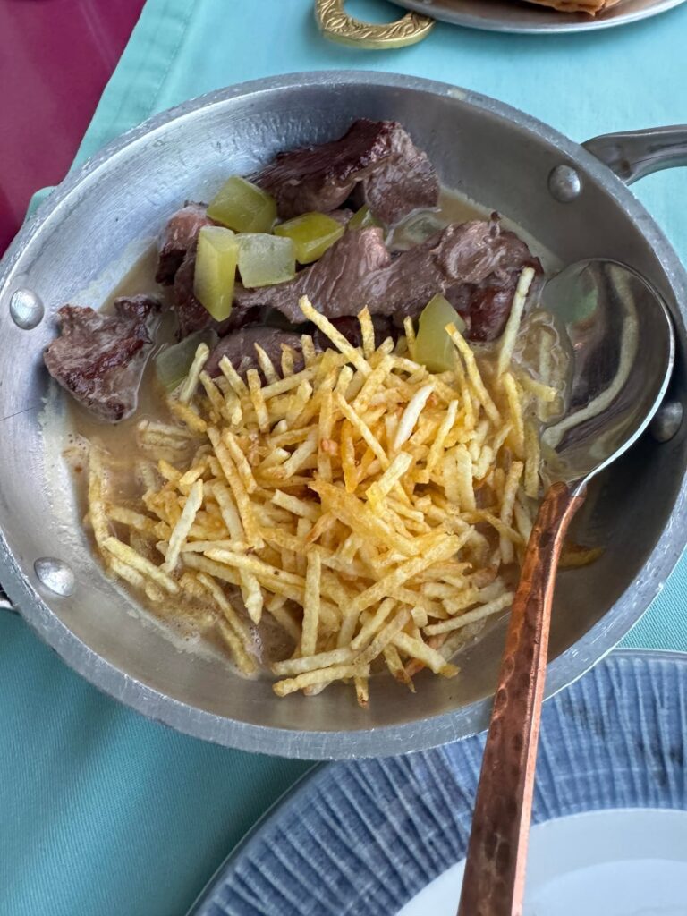 Pica Pau and Arroz de Forno de borrego in Lisbon
