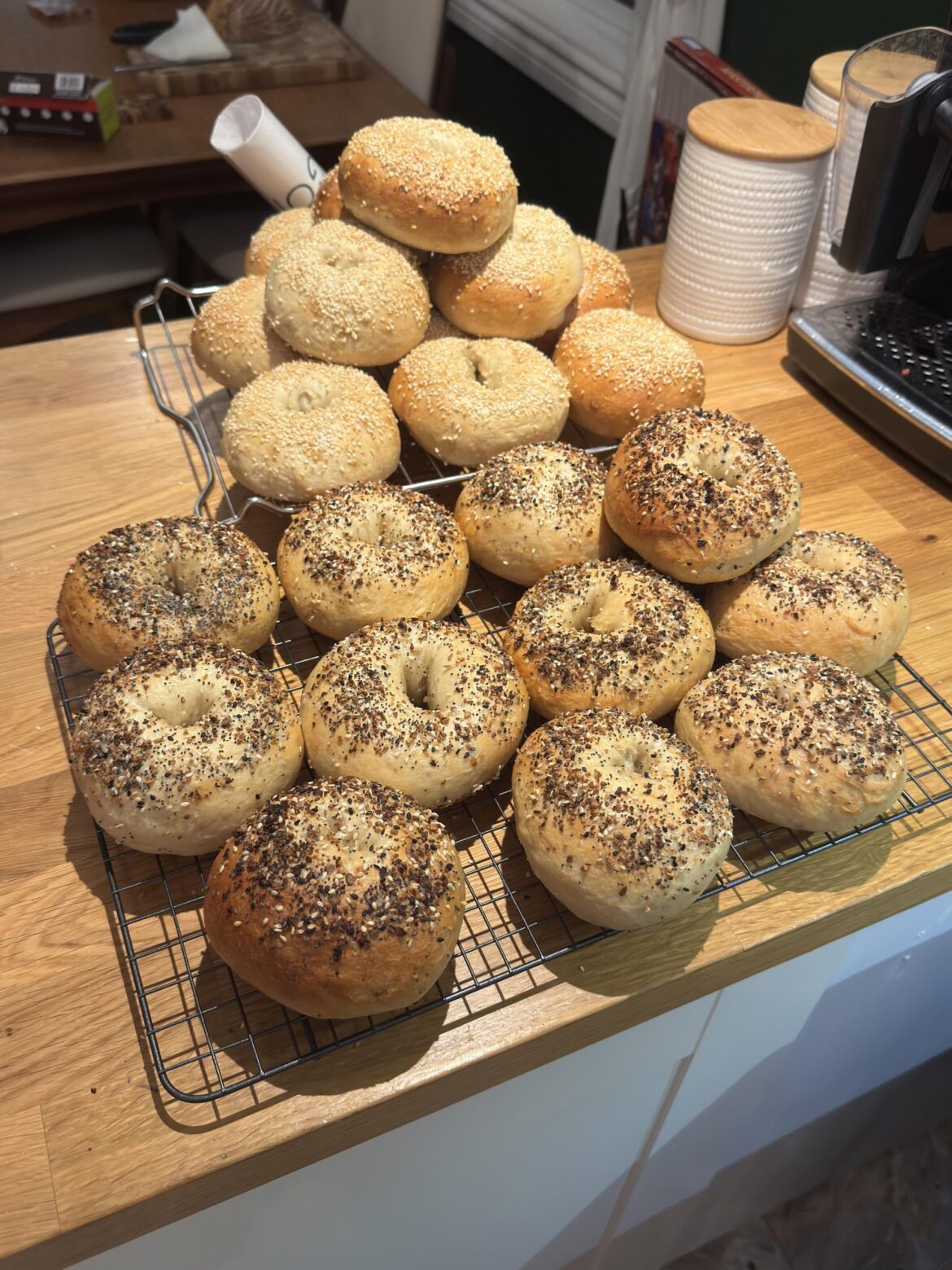 I have totally nailed this bagel recipe, so proud!