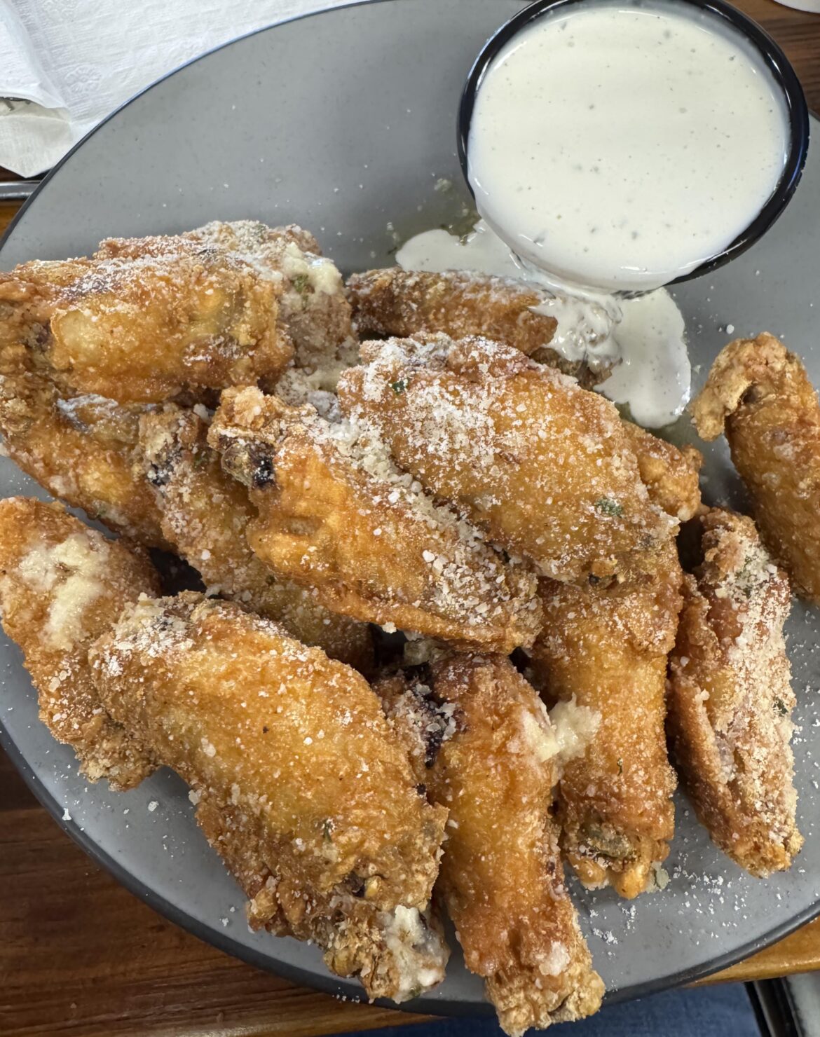 Garlic Parmesan wings from Passion for Pizza. Taylors, SC📍