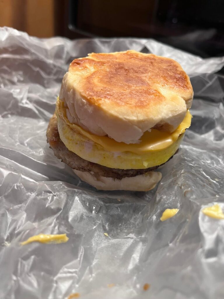 Breakfast Sandwich for dinner tonight…