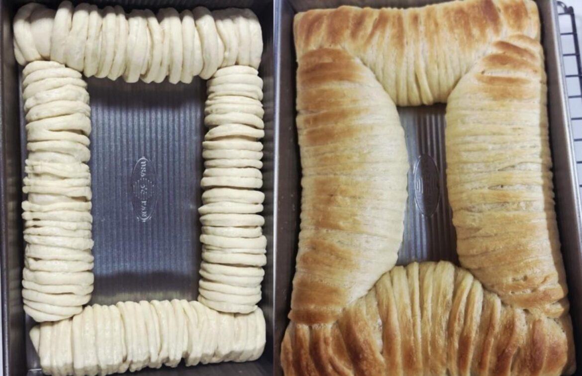 My first attempt at wool bread came out wonky but truly delicious 😁