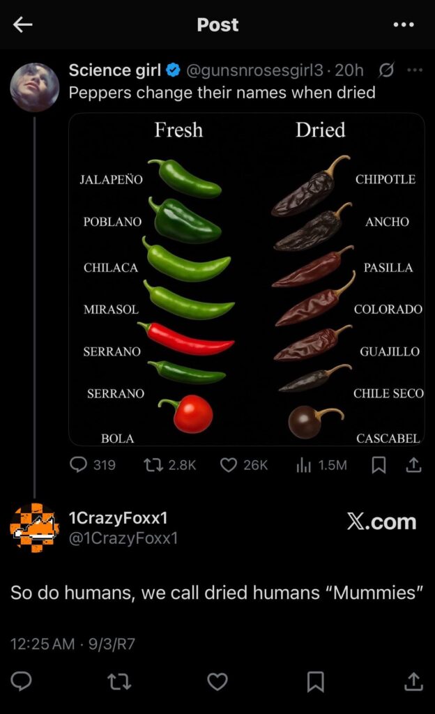 No I am not wrong, drying changes the name! (Meme)