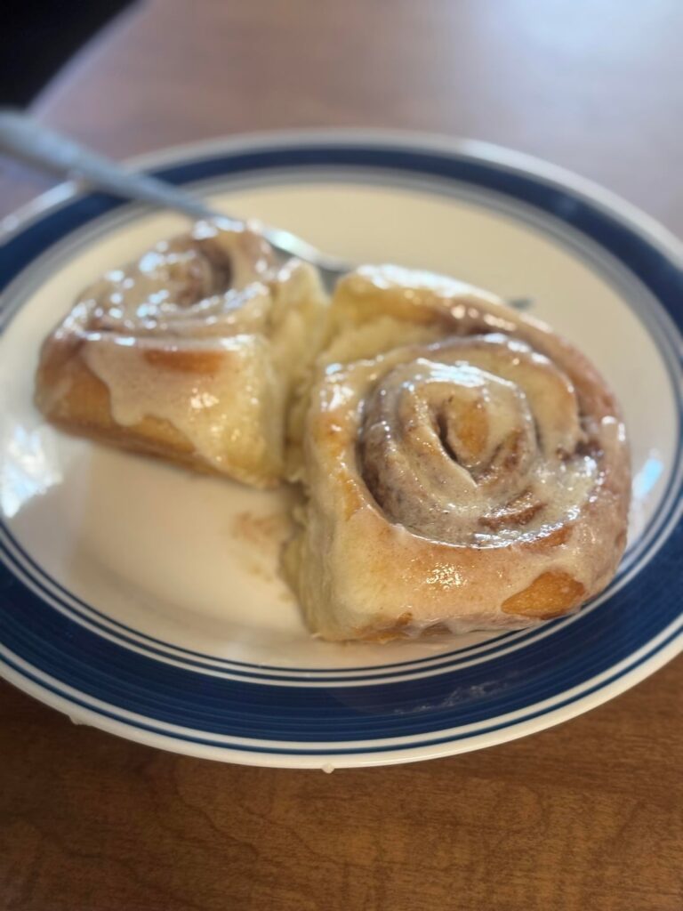 made cinnamon rolls from scratch