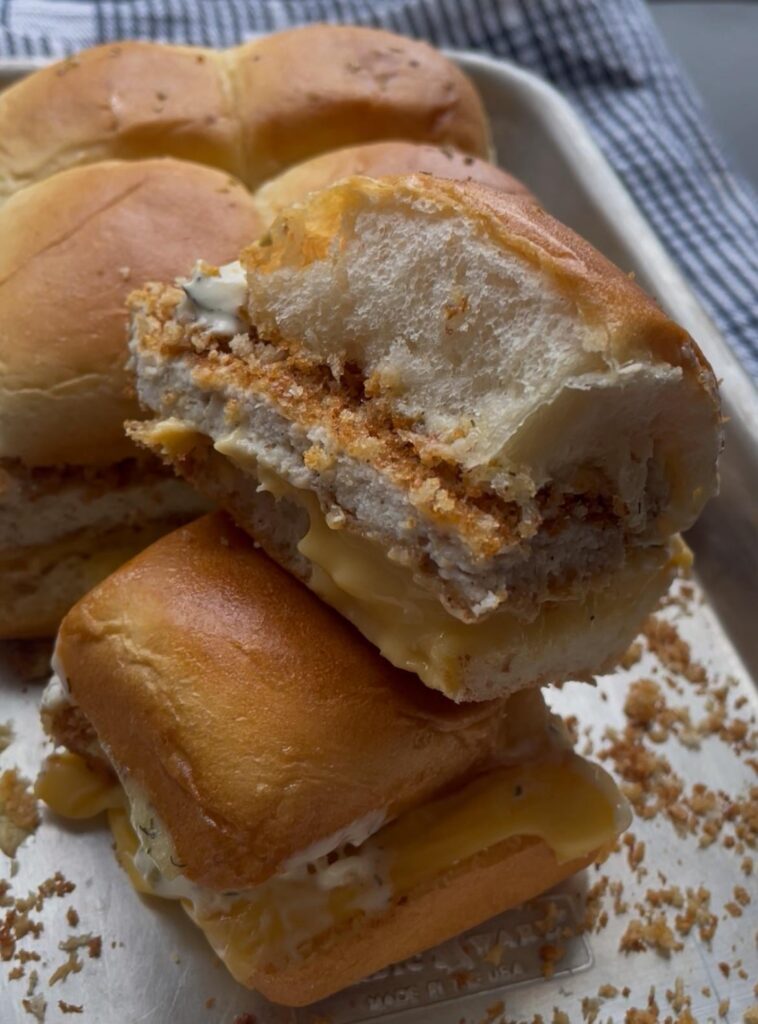 Tried my hand at some homemade Filet-O-Fish sliders!