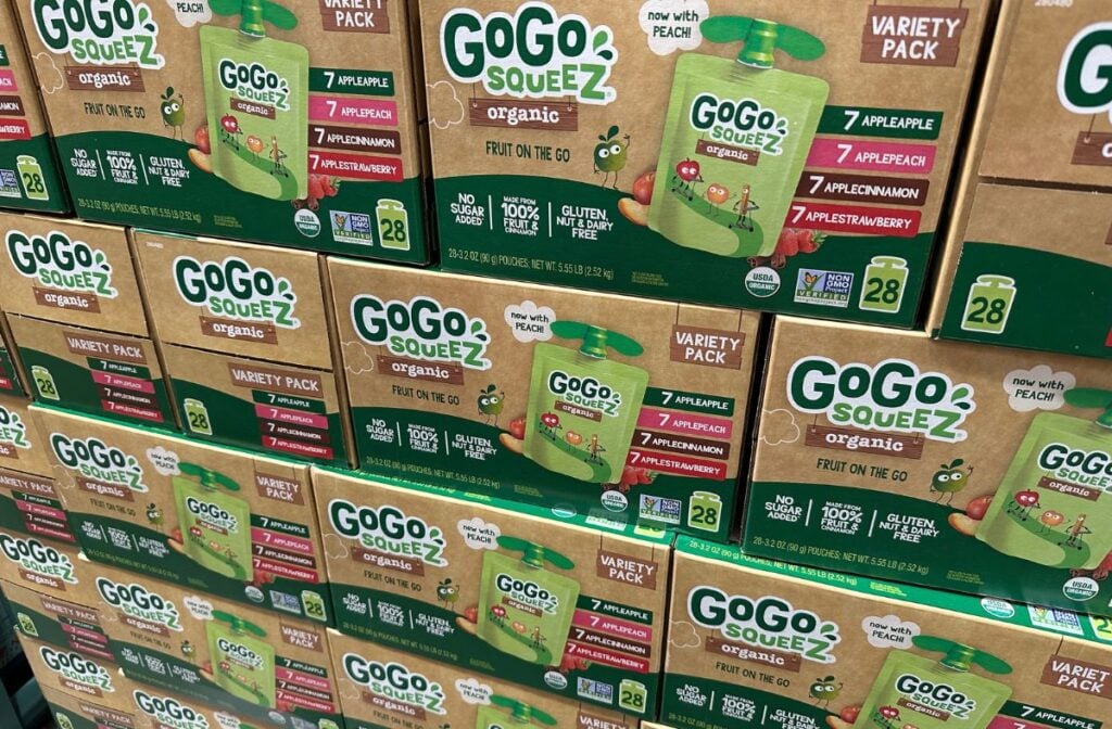 Costco Gogo squeeze apple sauce