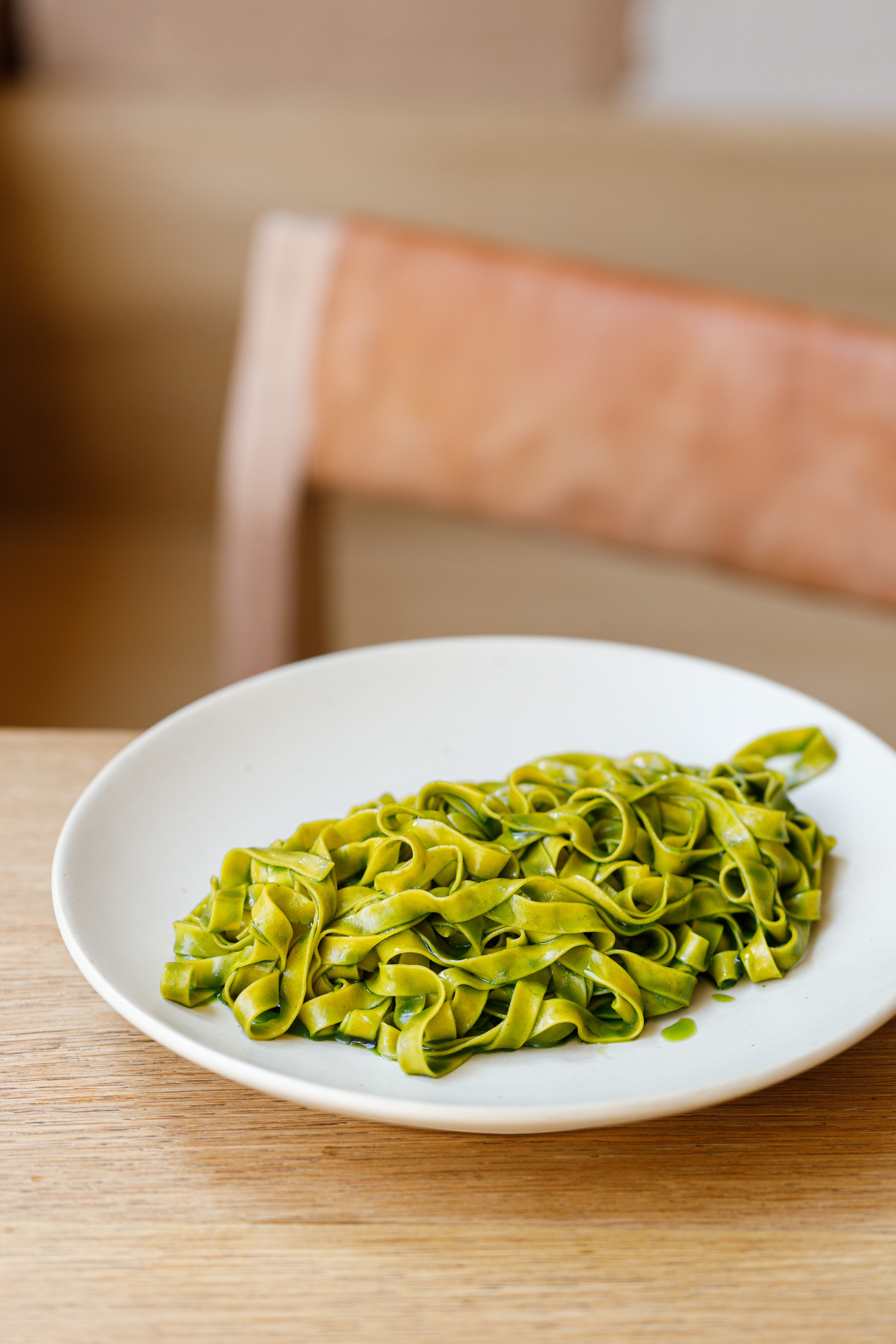 A fleeting seasonal treasure, wild garlic turns a simple tagliatelle into spring on a plate
