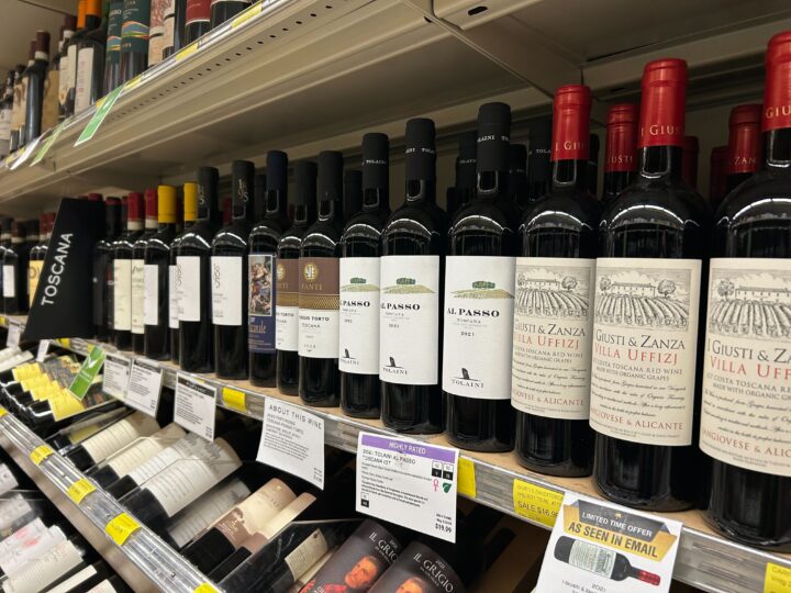 Wine from Tuscany is driving the Italian wine category at Gary's Wine & Marketplace in New Jersey (Chianti Classico shelf in Madison, New Jersey pictured).