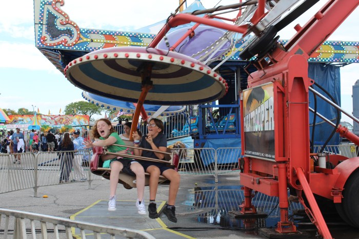 The Italian festival included carnival rides for families. 