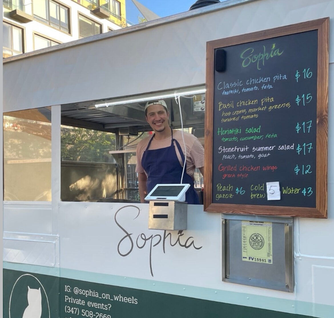 Sophia, a Mediterranean-Inspired Food Cart, Opens at Bushwick Inlet Park Sophia, a Mediterranean-Inspired Food Cart, Opens at Bushwick Inlet Park