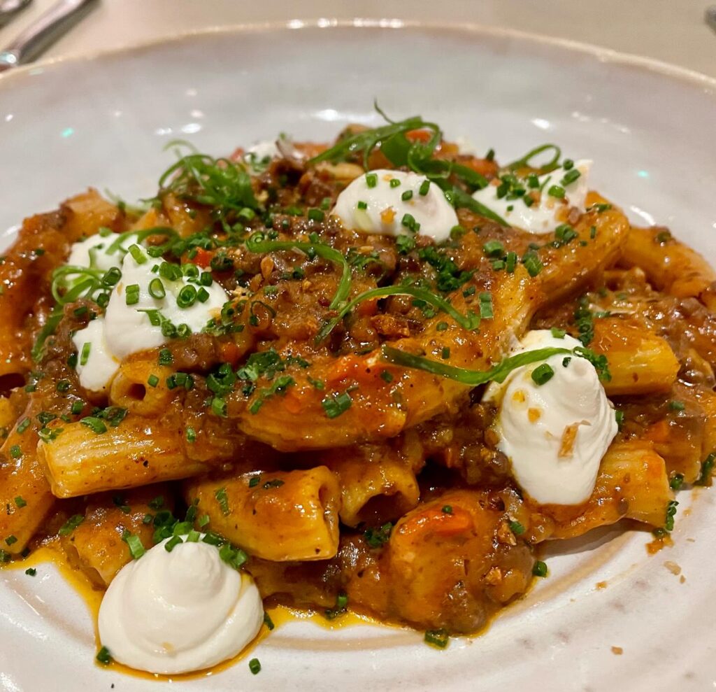 Italian – Emilia’s – Fresh rigatoni in short rib ragu at Emelia’s inside The Crescent Hotel. (Photo by Courtney Dabney)