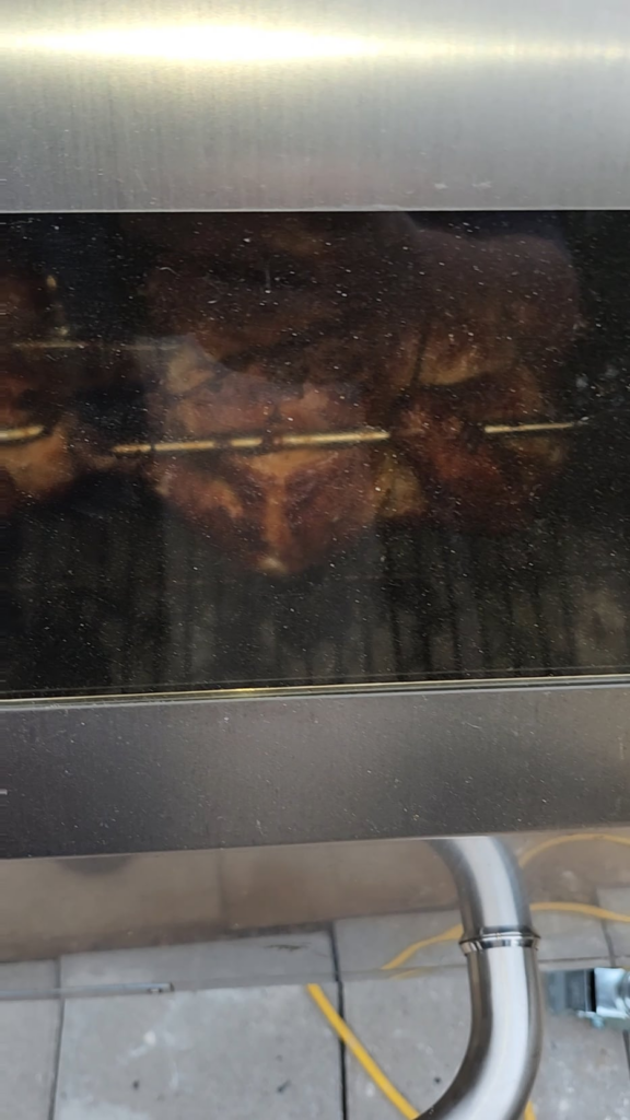 two chickens and a pineapple