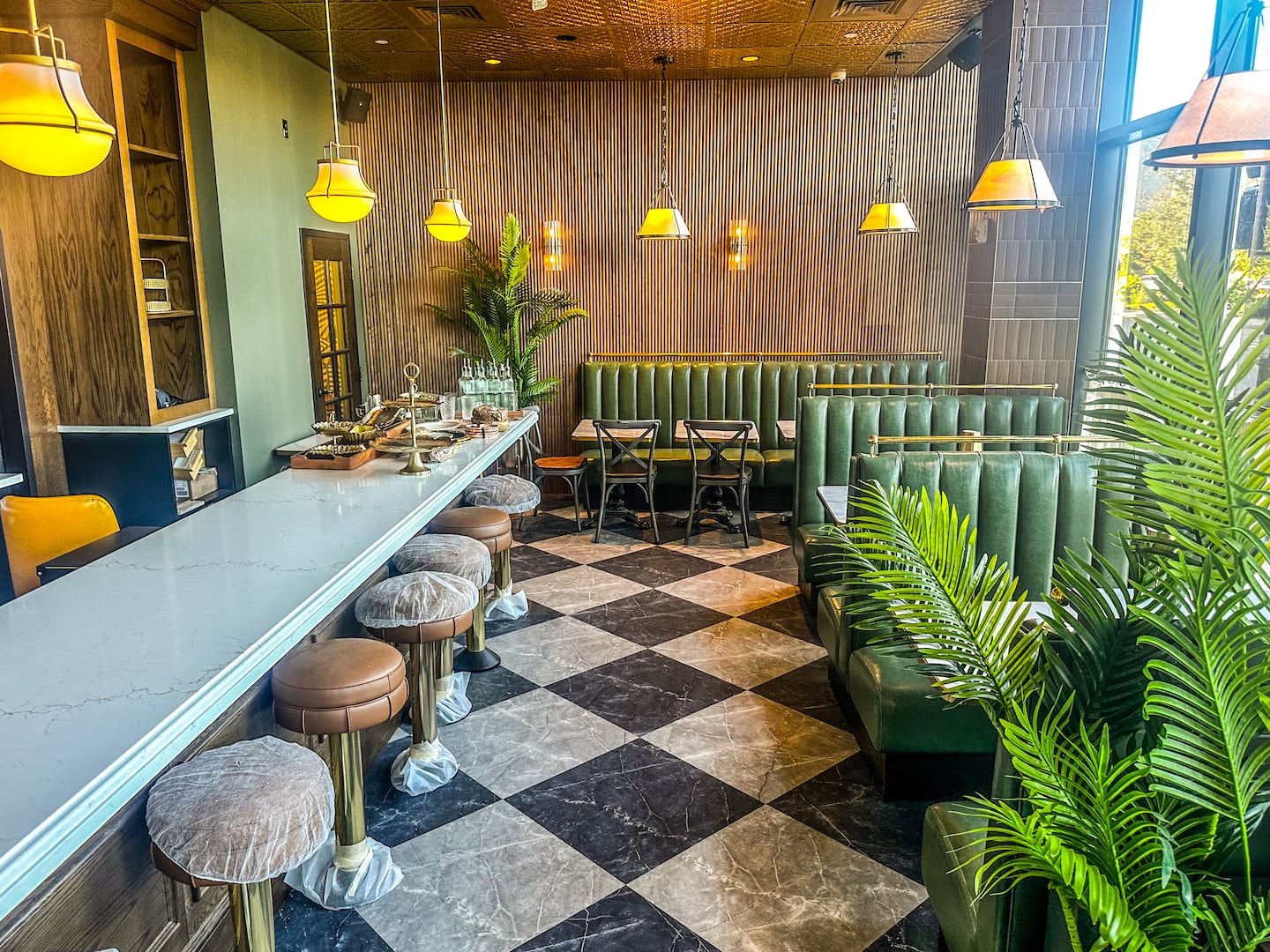 Inside of Esther's High Dive, a new high-end cocktail bar that remains under construction, in downtown Providence, R.I.