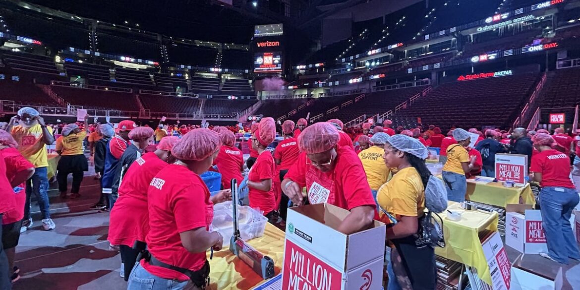 Thousands of volunteers pack 1 million meals to fight food insecurity in metro Atlanta Thousands of volunteers pack 1 million meals to fight food insecurity in metro Atlanta