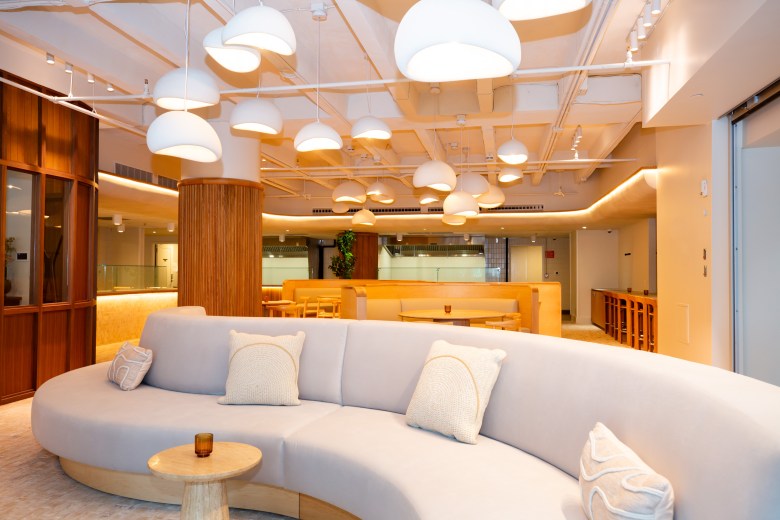 Seating at the three-stall food hall, The Peacherie, at 1375 Peachree. (Provided by The Peacherie)