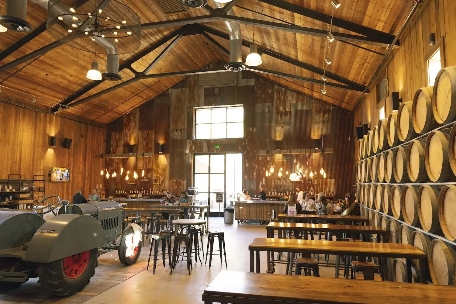 Interior of California winery Peltzer Family Cellars