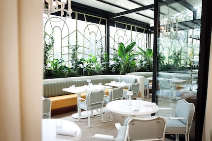 Mamani's terrace lends a more casual cafe feel than the stately dining room. Mamani is the...