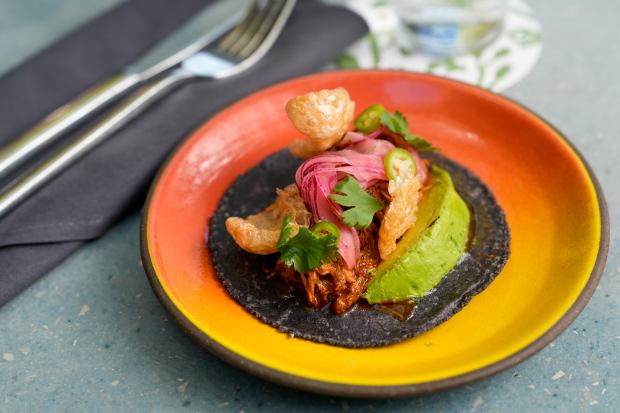 The finished Cochinita Pibil Taco. (Alejandro Tamayo / The San...