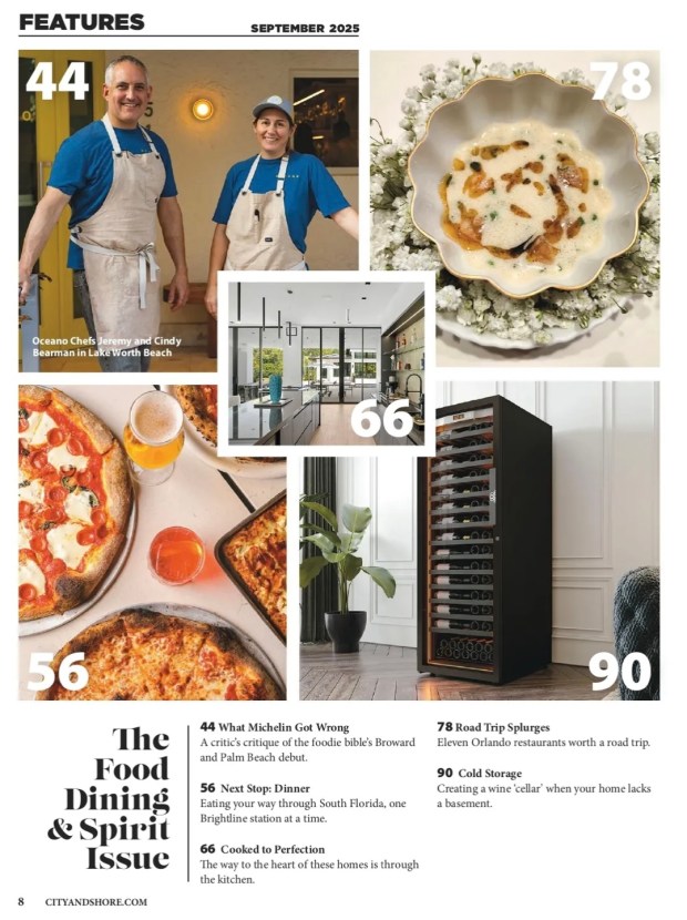 Featured articles in the September Food, Wine & Spirit Issue of City & Shore magazine.