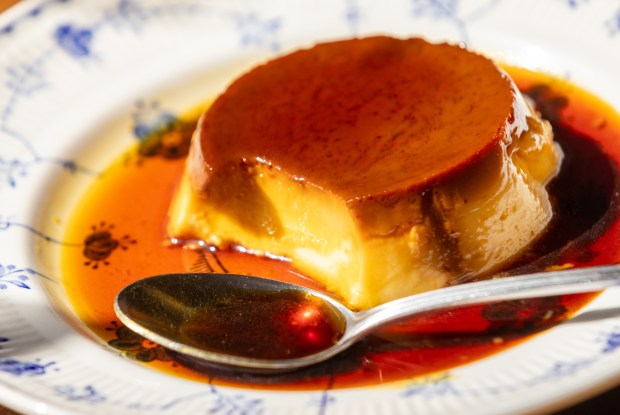 Duck Egg Flan from Water Street Bistro Thursday, Aug. 29, 2025 in Petaluma. (John Burgess / The Press Democrat)