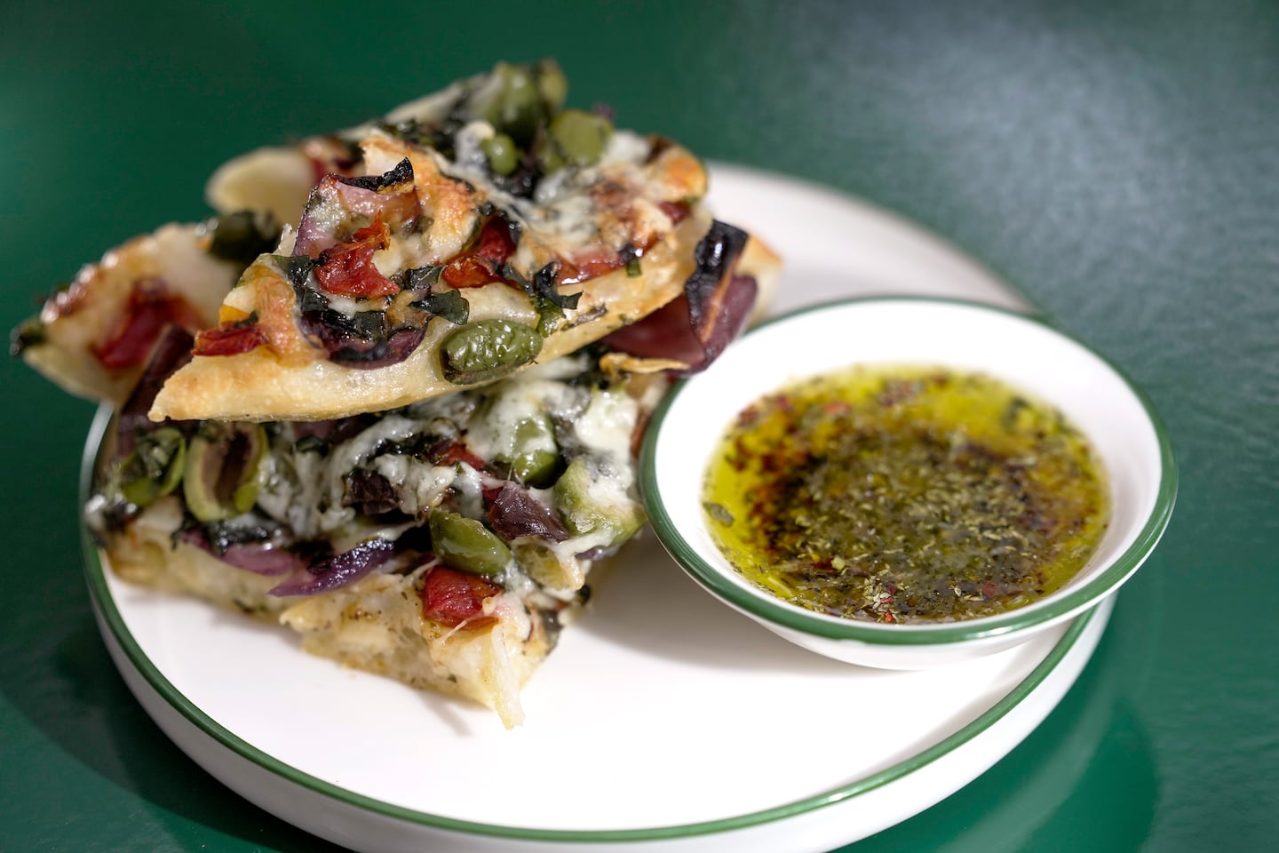 The olive and roasted tomato focaccia.
