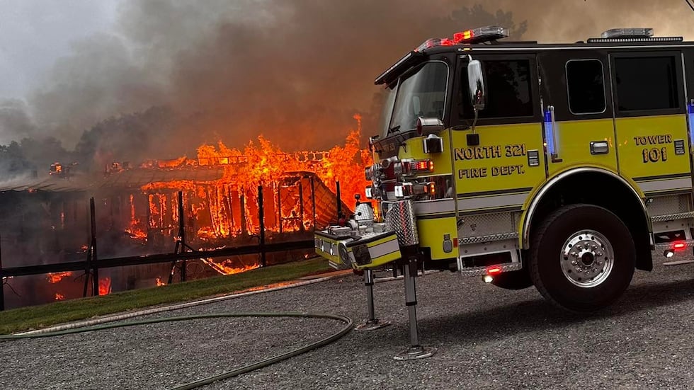 The main building at WoodMill Winery caught fire the morning of Sunday, Aug. 31.