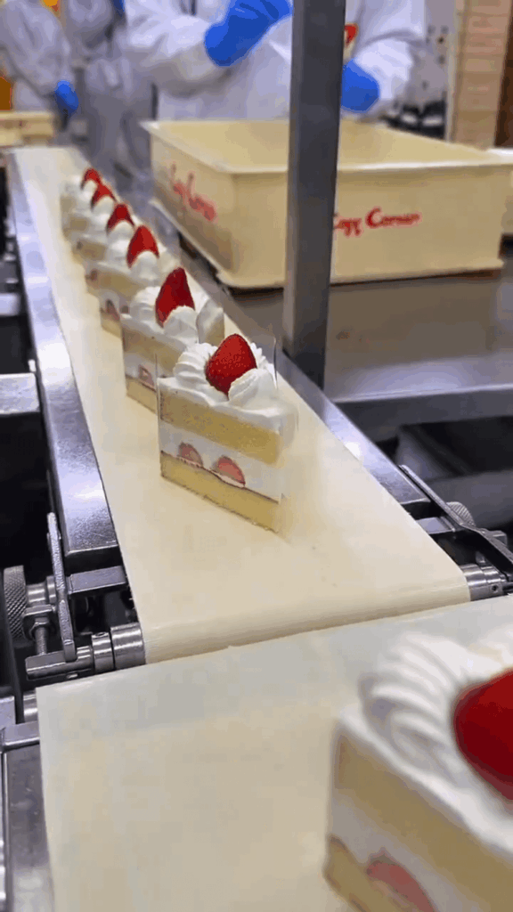 Japanese strawberry shortcake factory 🍰