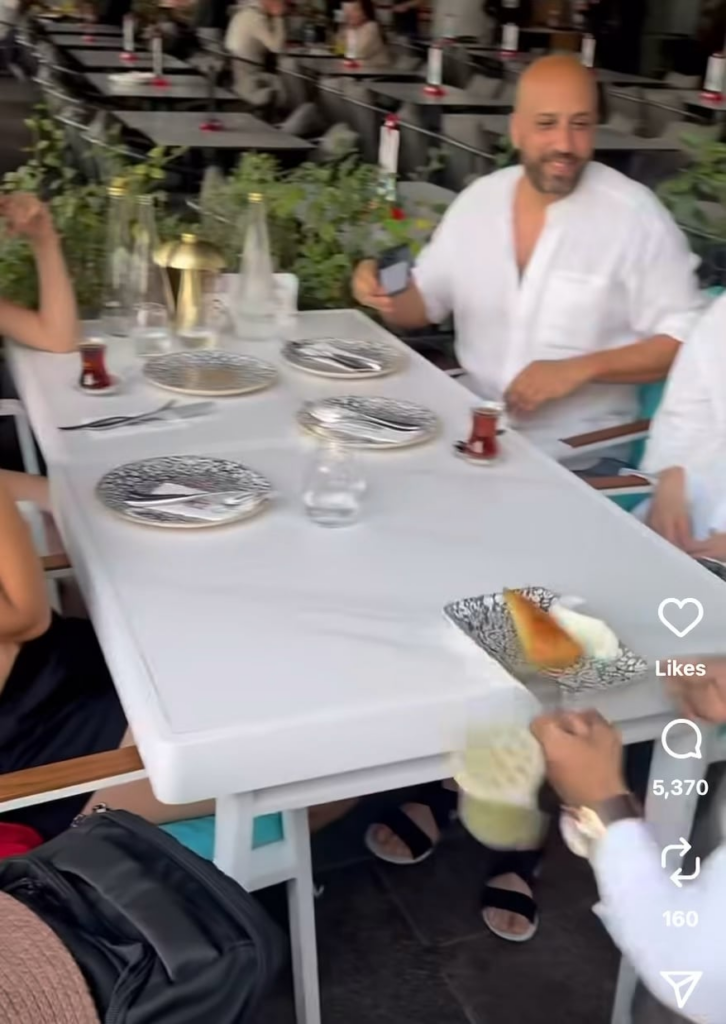 This time instead of steak it’s dessert