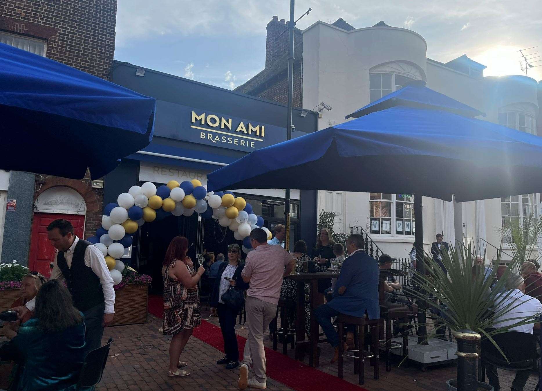 Mon Ami Brasserie, in Sittingbourne High Street, has a large outdoor seating area. Picture: Joe Crossley