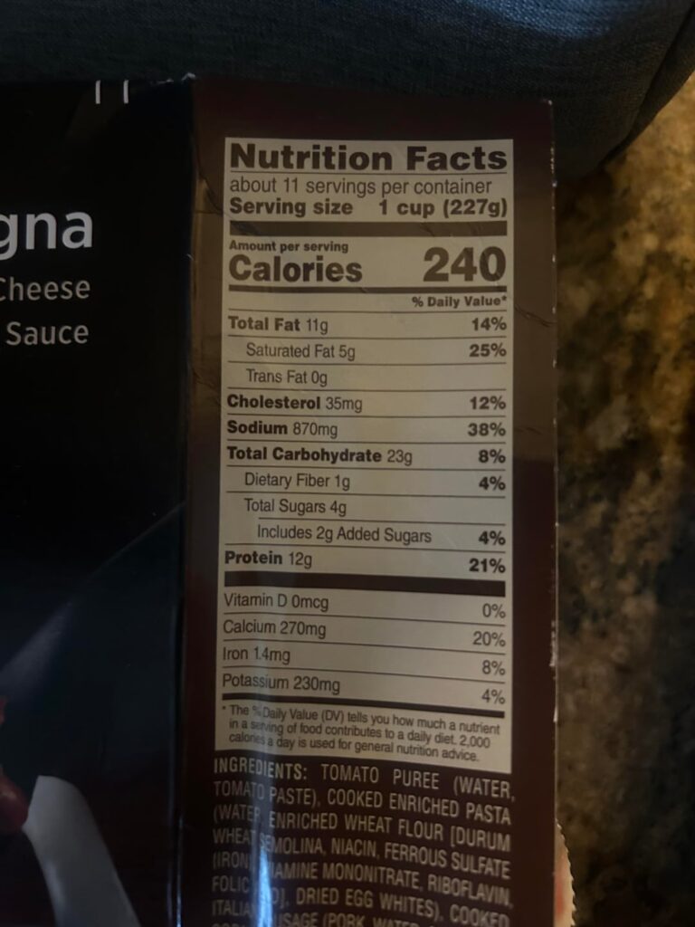 There’s no way lasagna is this low