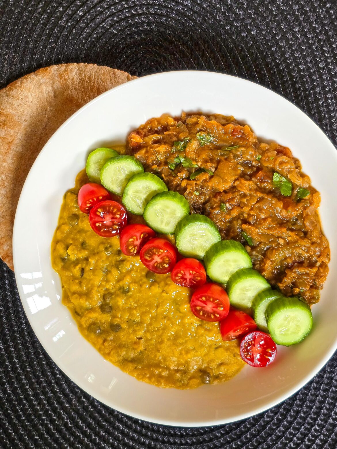 Indian delights: dal and baingan bharta
