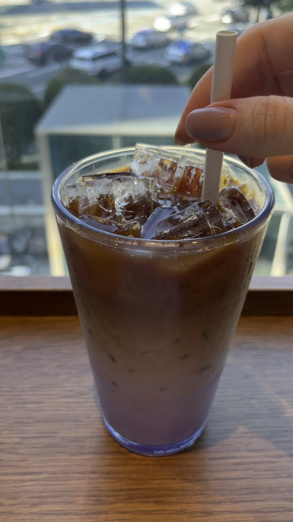 Bergamot Coffee (purple at the bottom) - sweet, slightly bitter