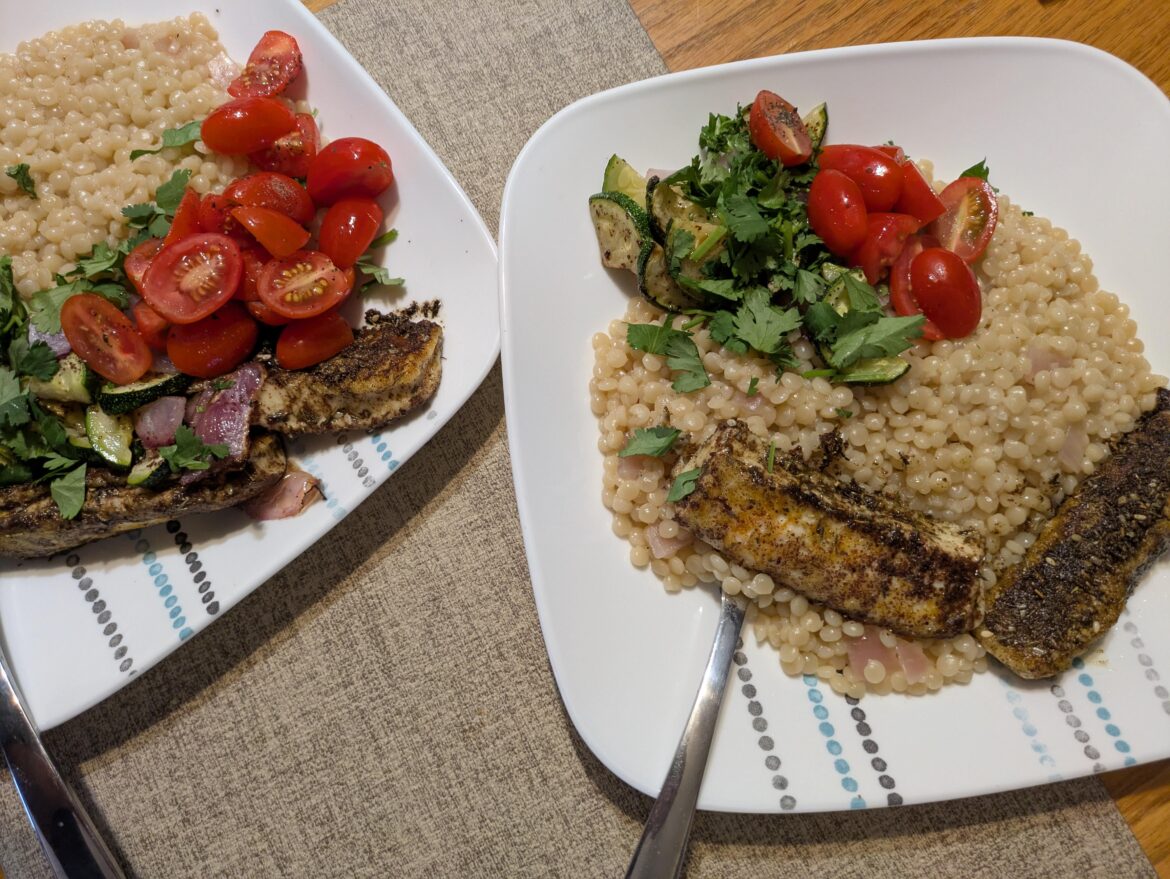 Za'atar crusted grilling cheese