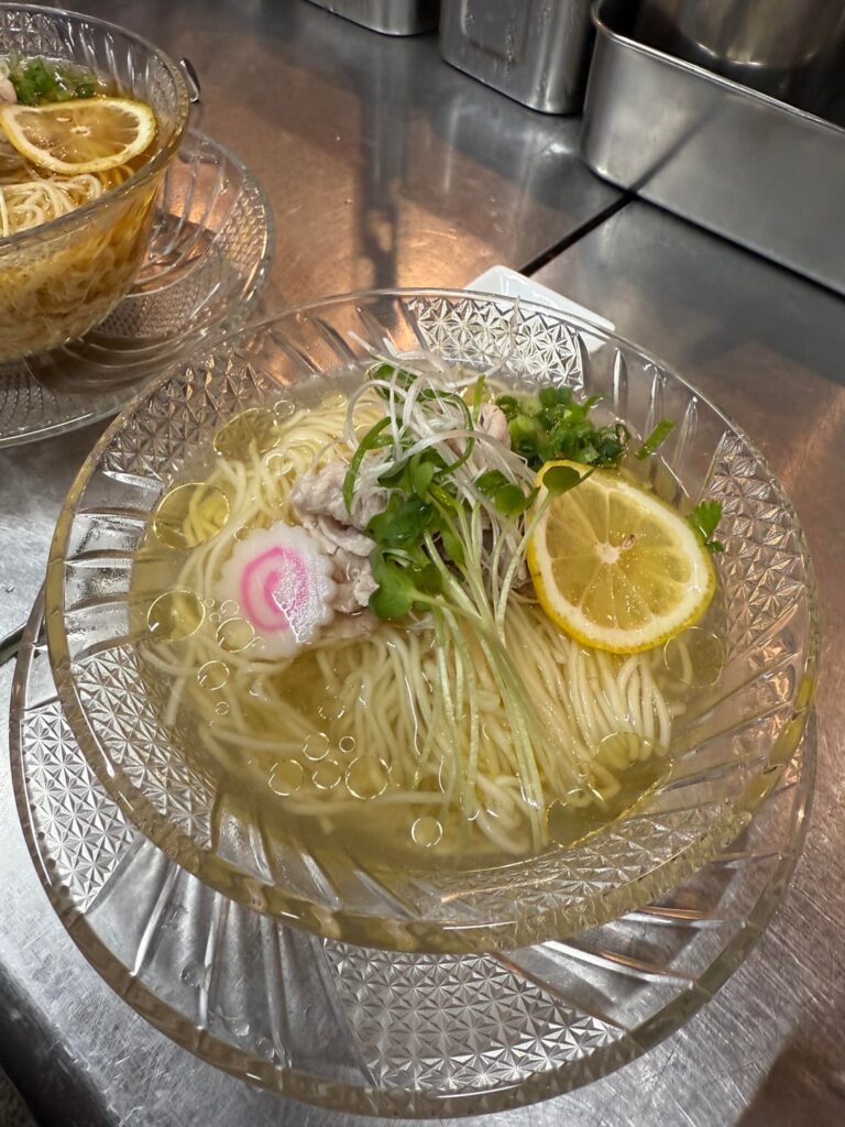 Chilled shio and shoyu ramen in Tokyo