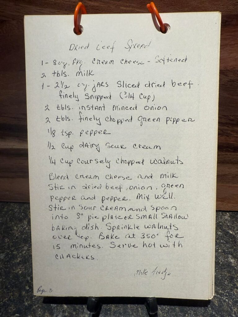 (GUTD 3/32) Dried Beef Spread, Zucchini Bread, Sweet Rolls x2 (GUTD 3/32) Dried Beef Spread, Zucchini Bread, Sweet Rolls x2