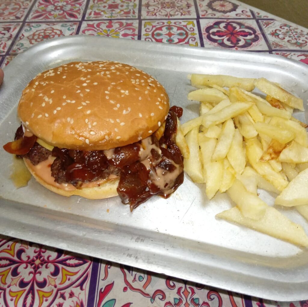 The first burger I made