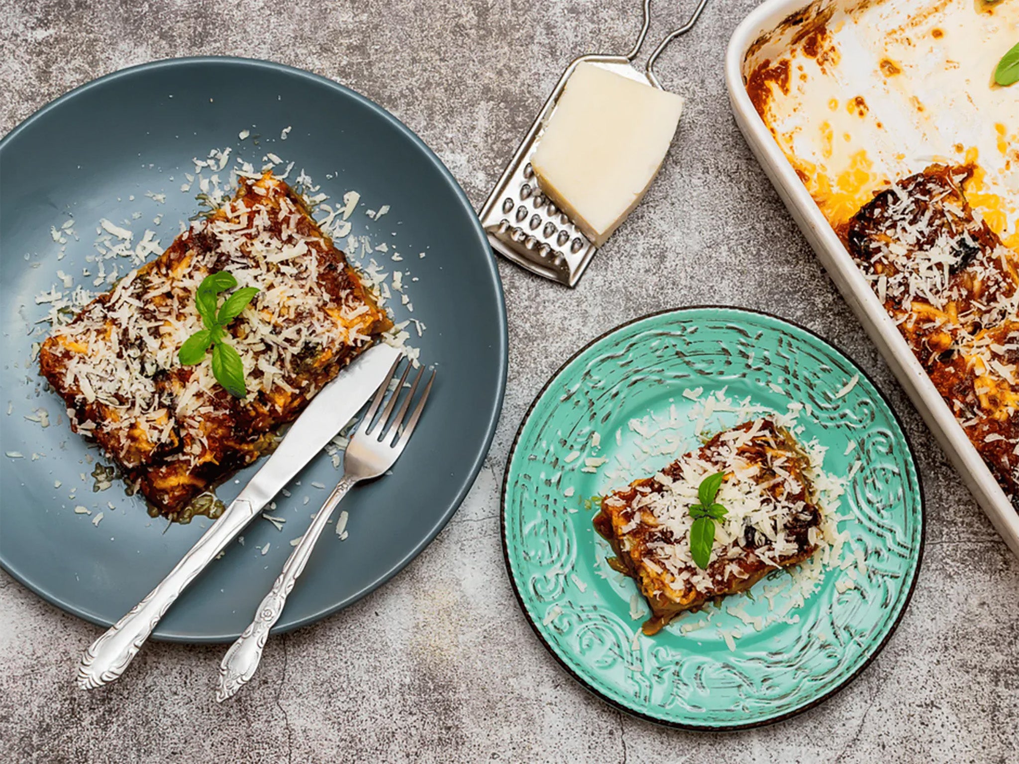 Layered comfort in its purest form: fried aubergine, melting mozzarella, bubbling tomato sauce