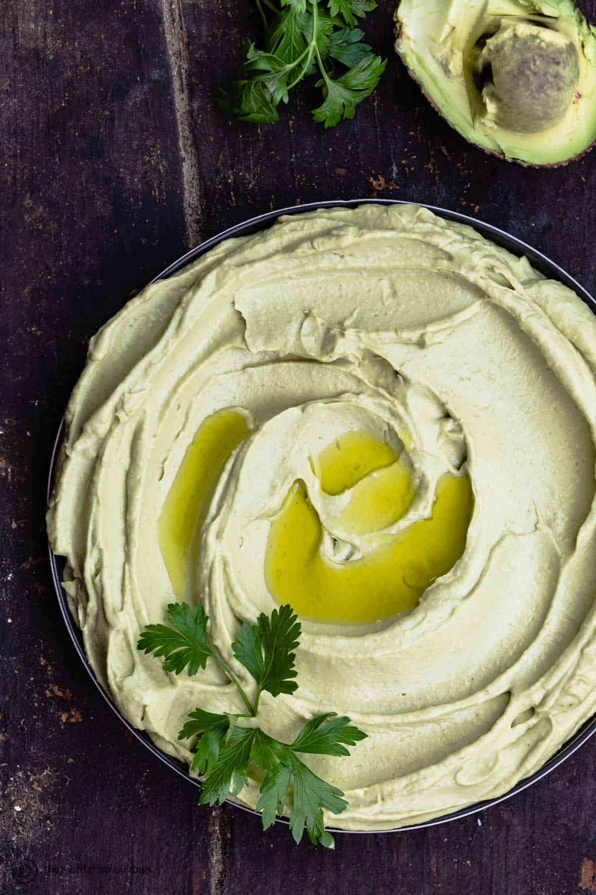 pin image 3 avocado hummus