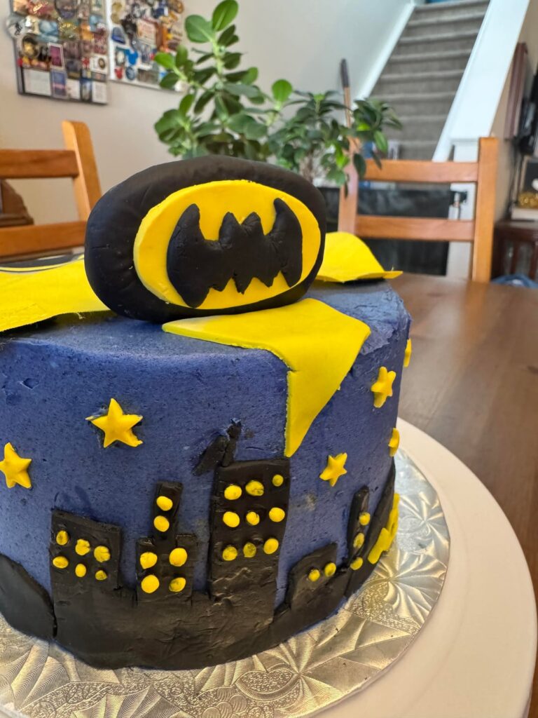 Oreo flavored Batman cake!