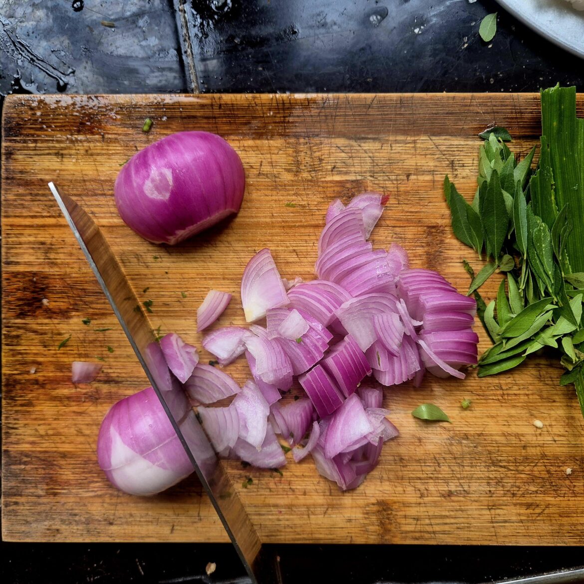 PSA: most often, "finely chopped onions" can be substituted with this cut