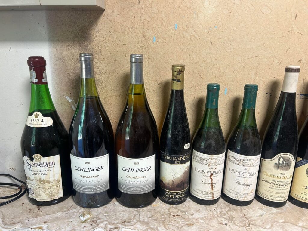 Previous tenant left a whole bunch of old wine….