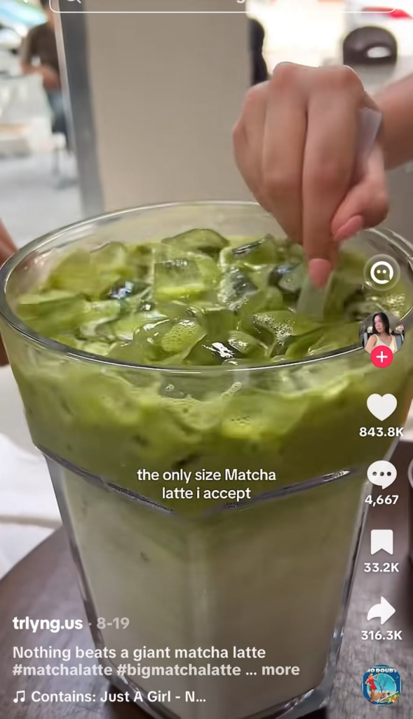 ofc they had to do a giant matcha latte