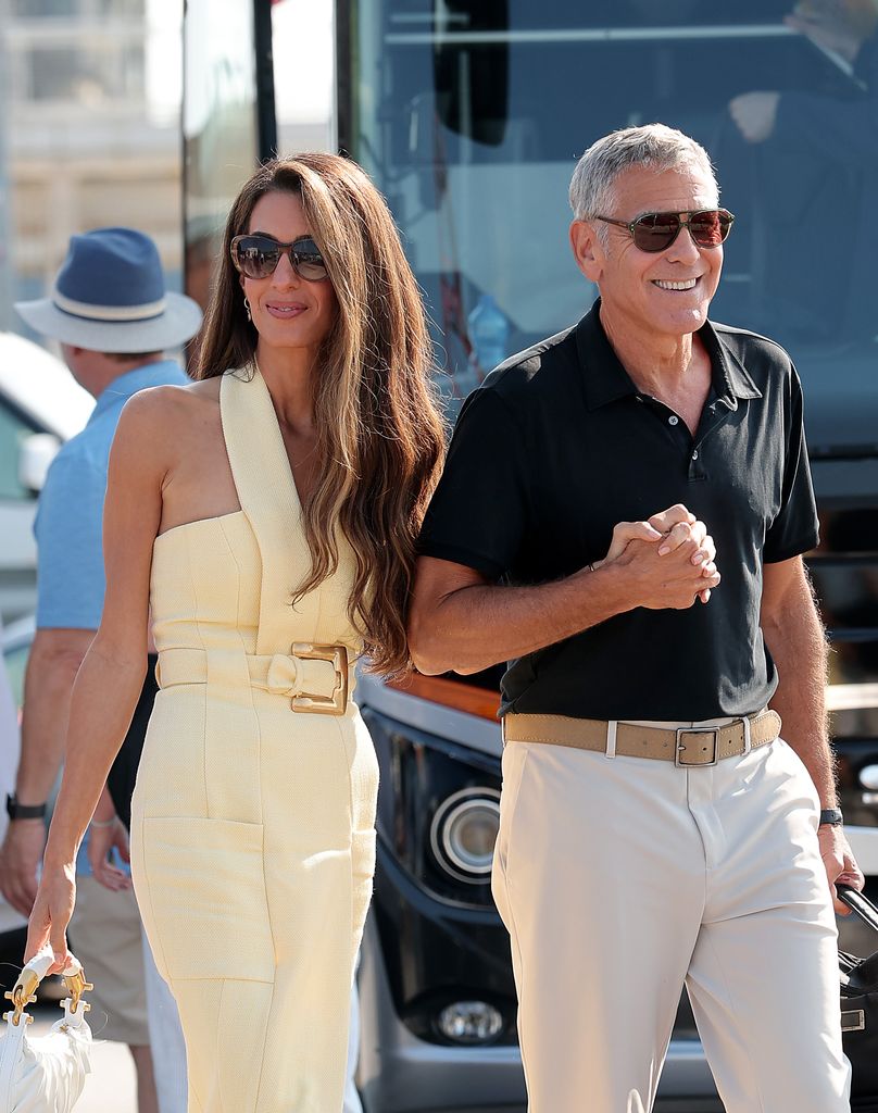 Amal clooney butter yellow dress george clooney