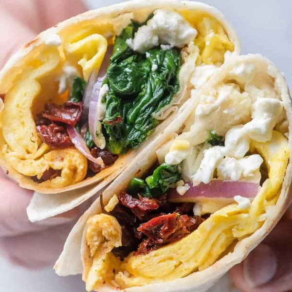 Mediterranean Egg Wrap | Forks & Foliage