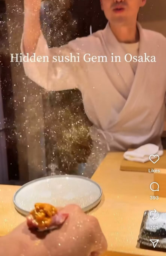 Didn’t know glitter on sushi was a thing?