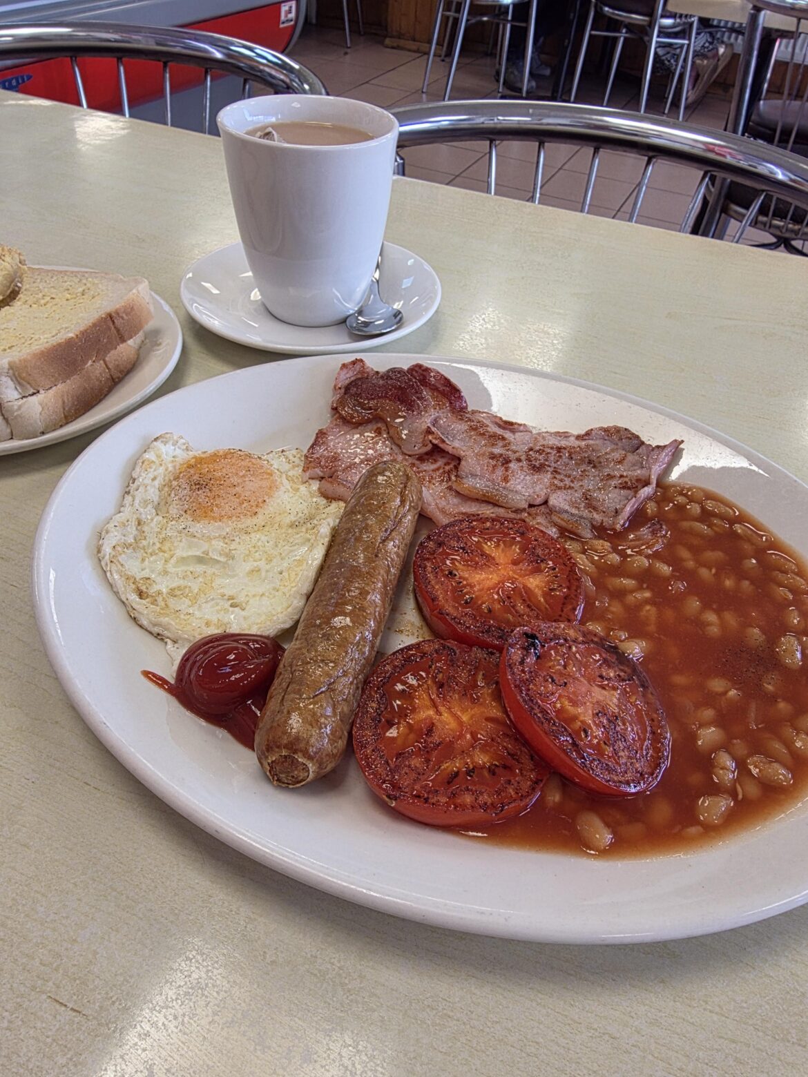 Abigail's Cafe, Gants Hill, East London, £7.80 tbf, not bad value