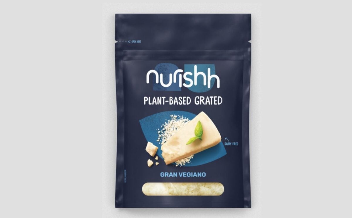 Photo shows Gran Vegiano, a coconut oil-based vegan parmesan