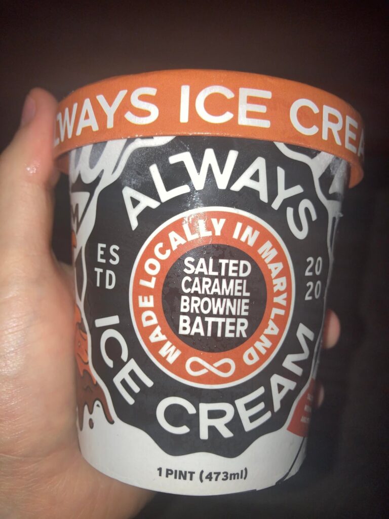 Always Ice Cream: Salted Caramel Brownie Batter